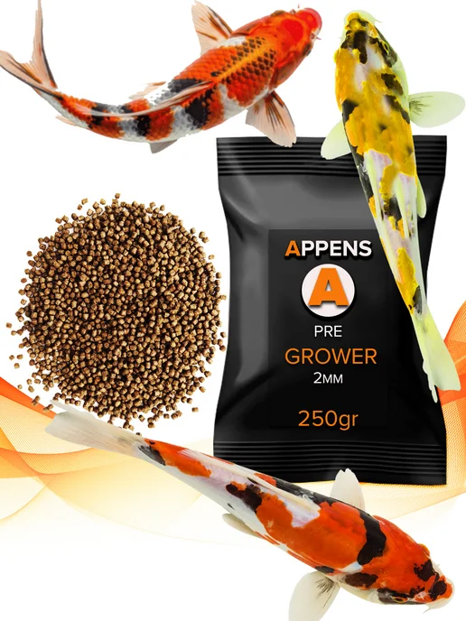 APPENS PRE GROWER 2мм, 500гр - плавающий корм для аквариумной и пру…, 250 г, фото 6