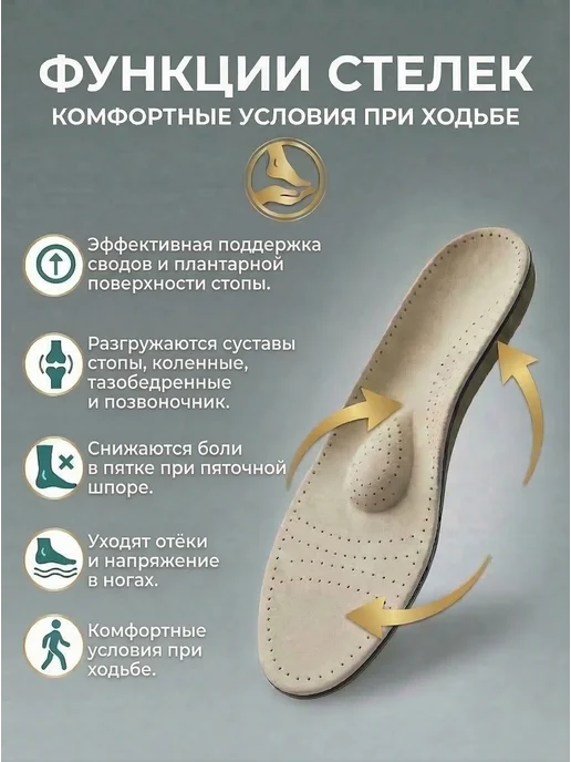 Trives Стельки ортопедические при плоскостопии и пяточной шпоре, серый, фото 3