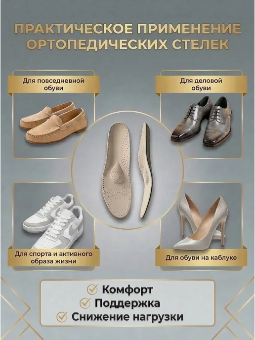 Trives Стельки ортопедические при плоскостопии и пяточной шпоре, серый, фото 8
