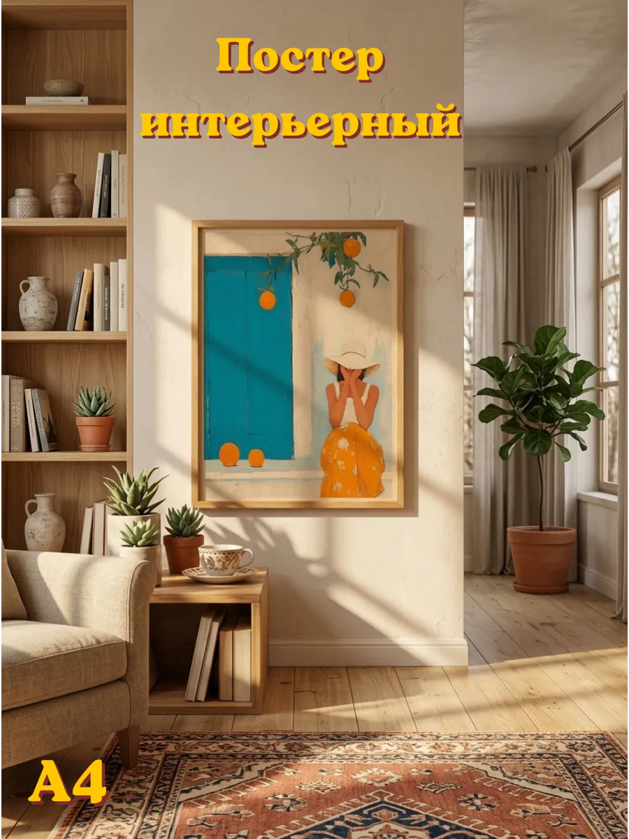 Постер картина декоративная девушка