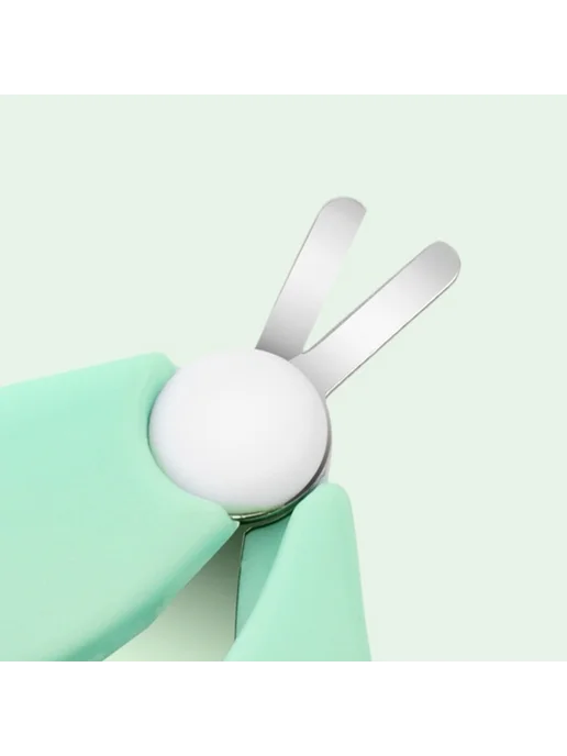 Нет бренда Детские маникюрные ножницы с защитным колпачком зеленые, зеленый, фото 4