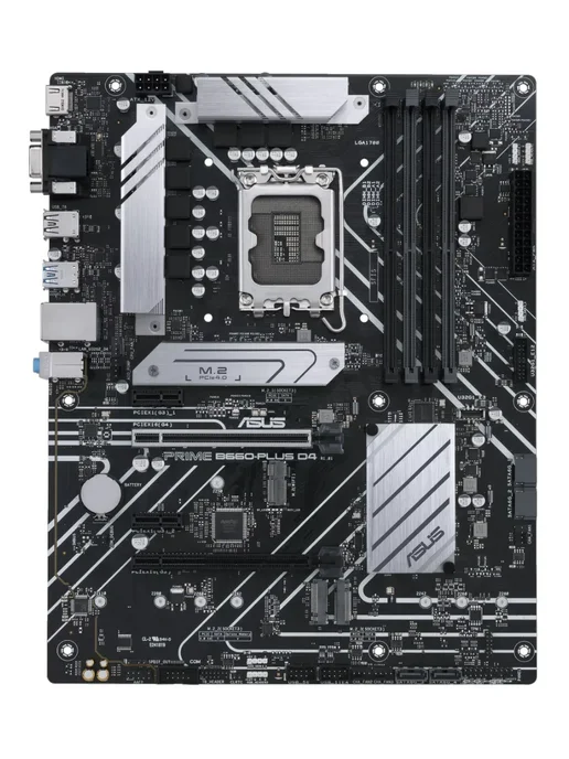 Asus Материнская плата PRIME B660-PLUS D4, LGA 1700, Intel B660, черный, фото 2
