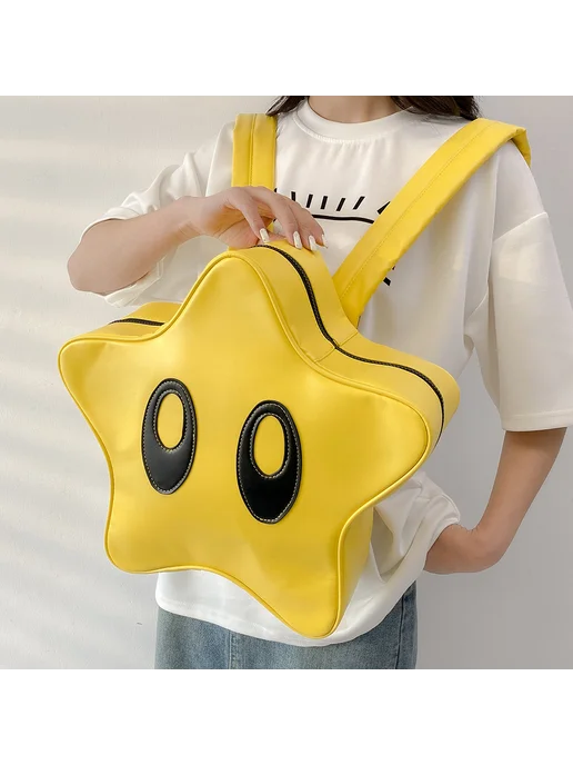 Рюкзак Big Eyes Star для девочки, школьный стиль (жёлтый), желтый, фото 2