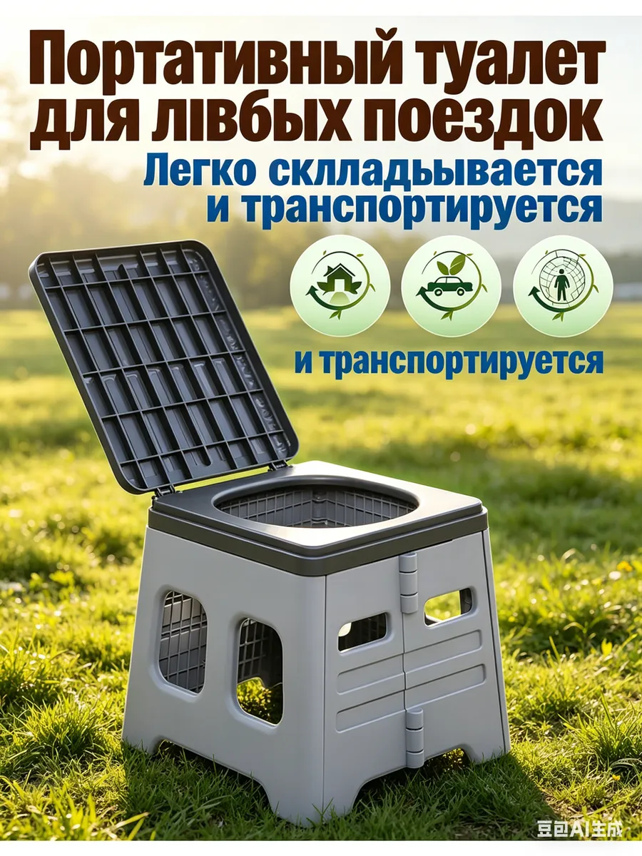 Складной дорожный биотуалет для автомобиля