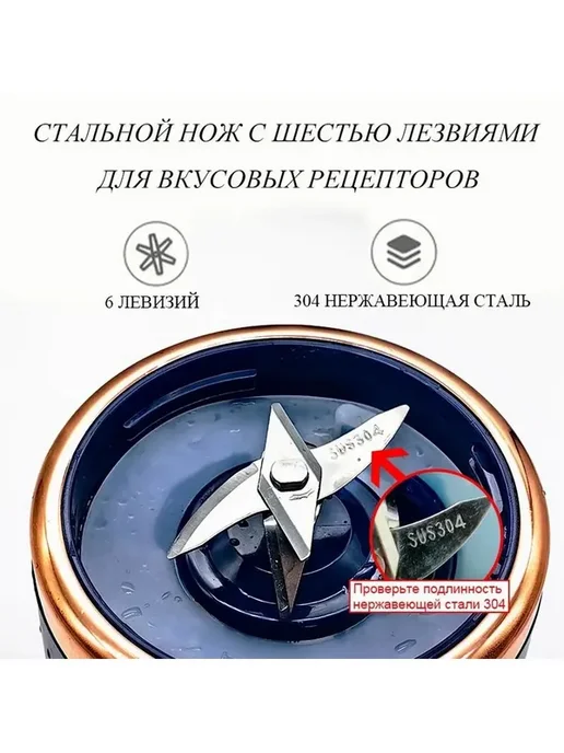 Портативный блендер Дача P82J, синий, прозрачный, синий, фото 7