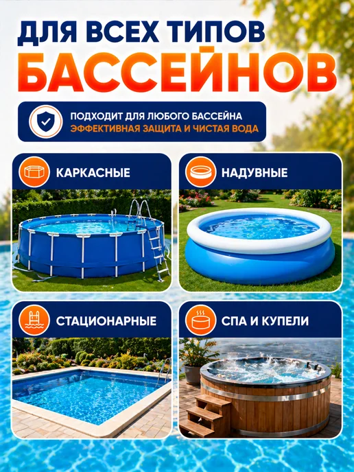Аква Джинн Быстрый хлор в таблетках для бассейна, 50 шт, фото 8