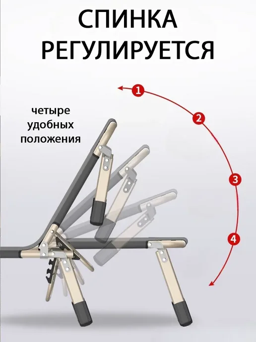 mircamping Раскладушка с матрасом взрослая,шезлонг, вариант, фото 4