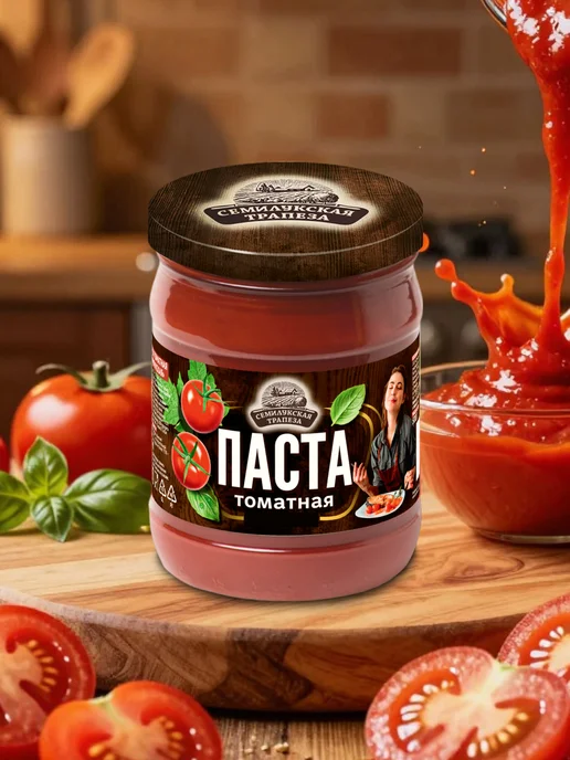 Семилукская Трапеза Томатная паста, 500 г, соус, 500 г, фото 6