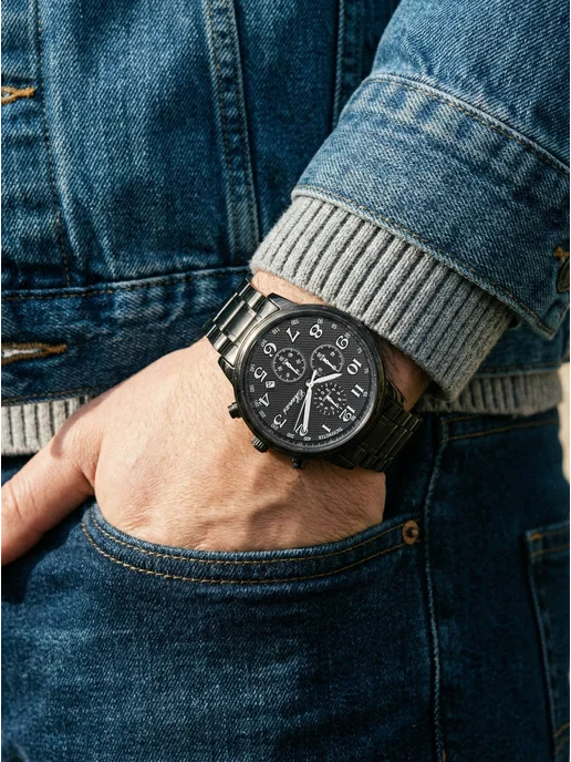 Time Pride Классические часы наручные кварцевые, черный, фото 2