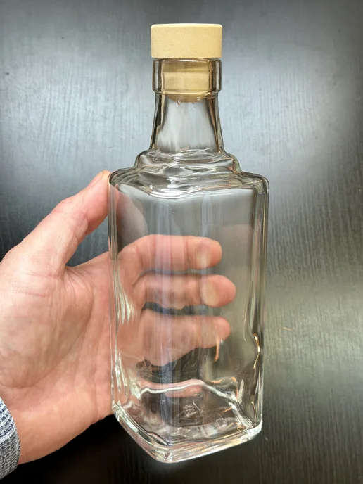 KHome Бутылка стеклянная Куб, с пробкой, 700 мл, 2 шт, 1 л, 1 шт, фото 6