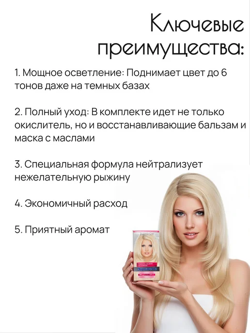 Aquarelle Осветлитель набор для волос Acme Color Blond On, 120 мл, фото 2