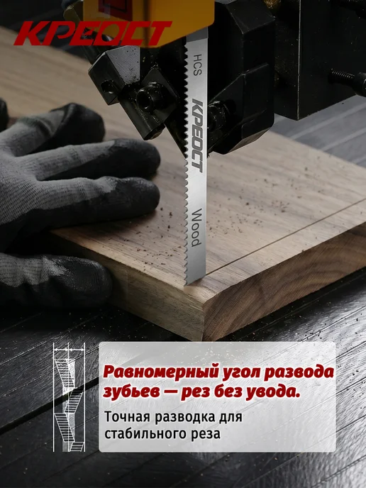 Креост Набор пилок для лобзика KPEOCT по дереву и металлу, 20 шт, 20 шт, фото 7