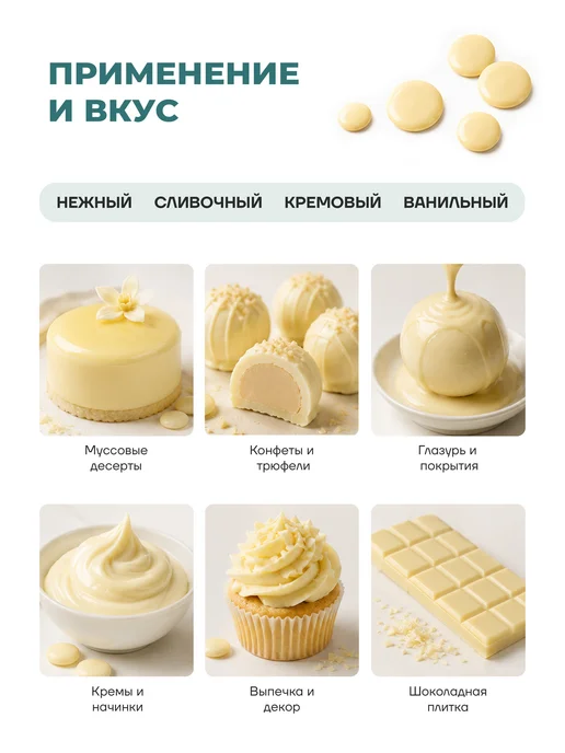 Cargill Шоколад белый в каллетах 29% 1 кг, 1 кг, фото 3