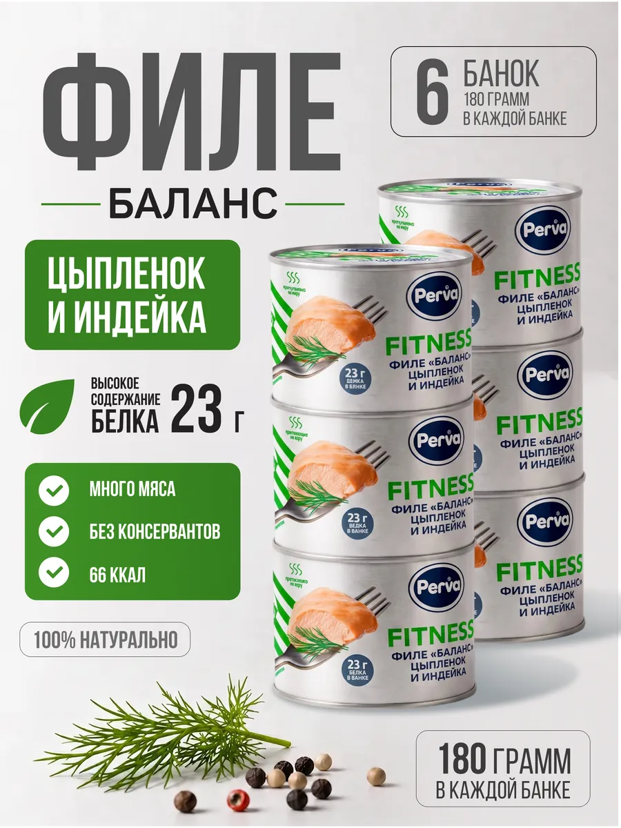 Филе цыпленка и индейки 180 гр .Фитнес - 6шт.