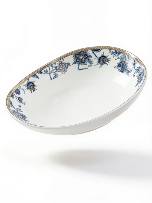 Mandarin Decor Суповая тарелка Antique Flora 22 см, синий, фото 2