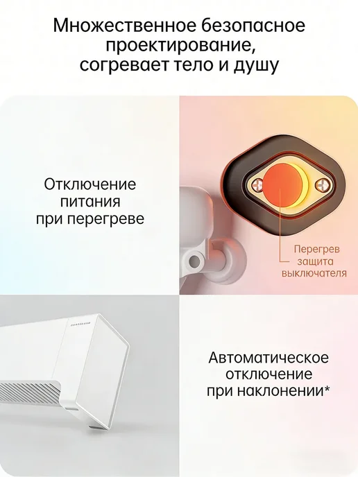 Электрический обогреватель для дома Mijia (TJXDNQO7ZM) White, белый, фото 3