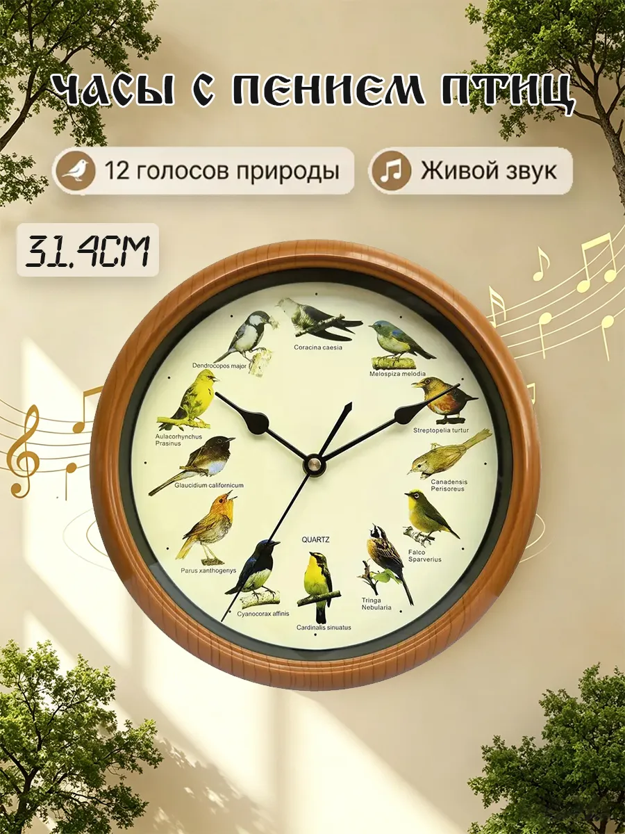 часы с пением птиц мелодия леса