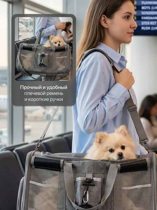 SSY Переноска для кошек и собак мелких пород на колесиках, вариант, фото 4
