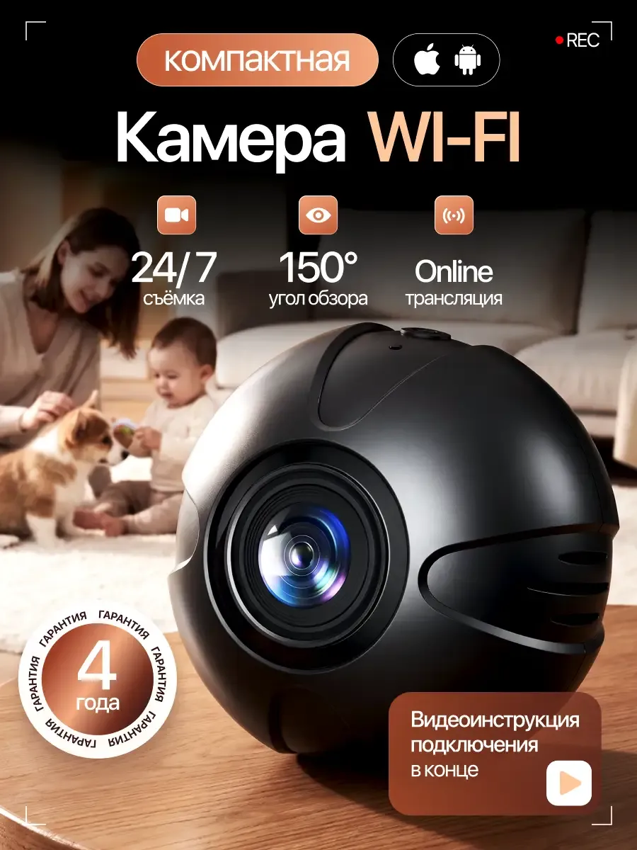 Мини камера видеонаблюдения для дома