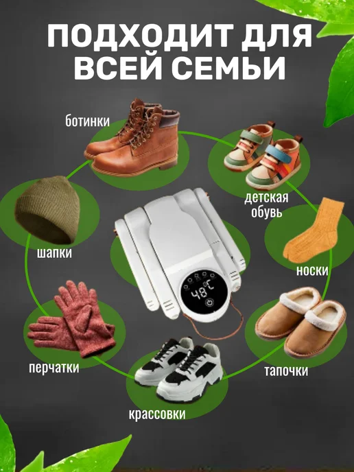 Сушилка для обуви и перчаток электрическая с таймером, белый, фото 4