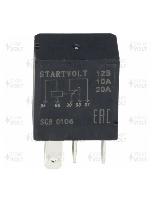 STARTVOLT Реле автомобильное 5 конт. 12V 10 20A (без резистора) (SC, вариант, фото 2