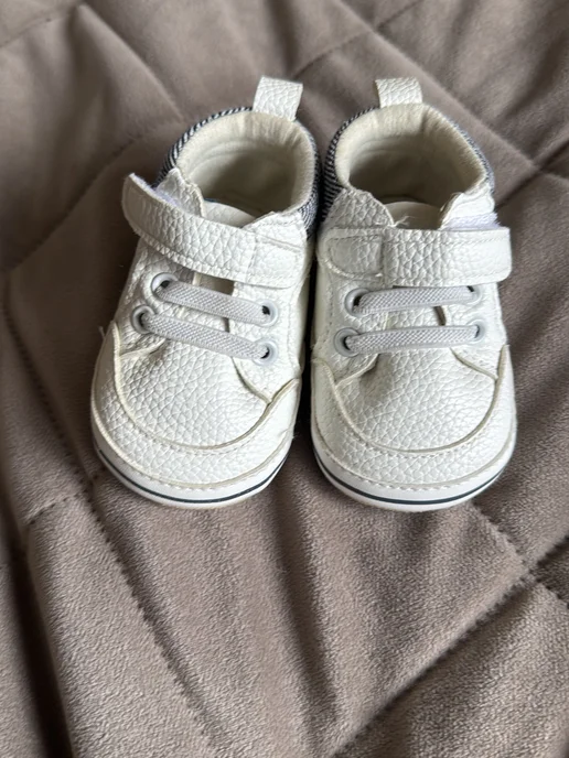 Baby Пинетки для новорожденных малышей на липучке, белый