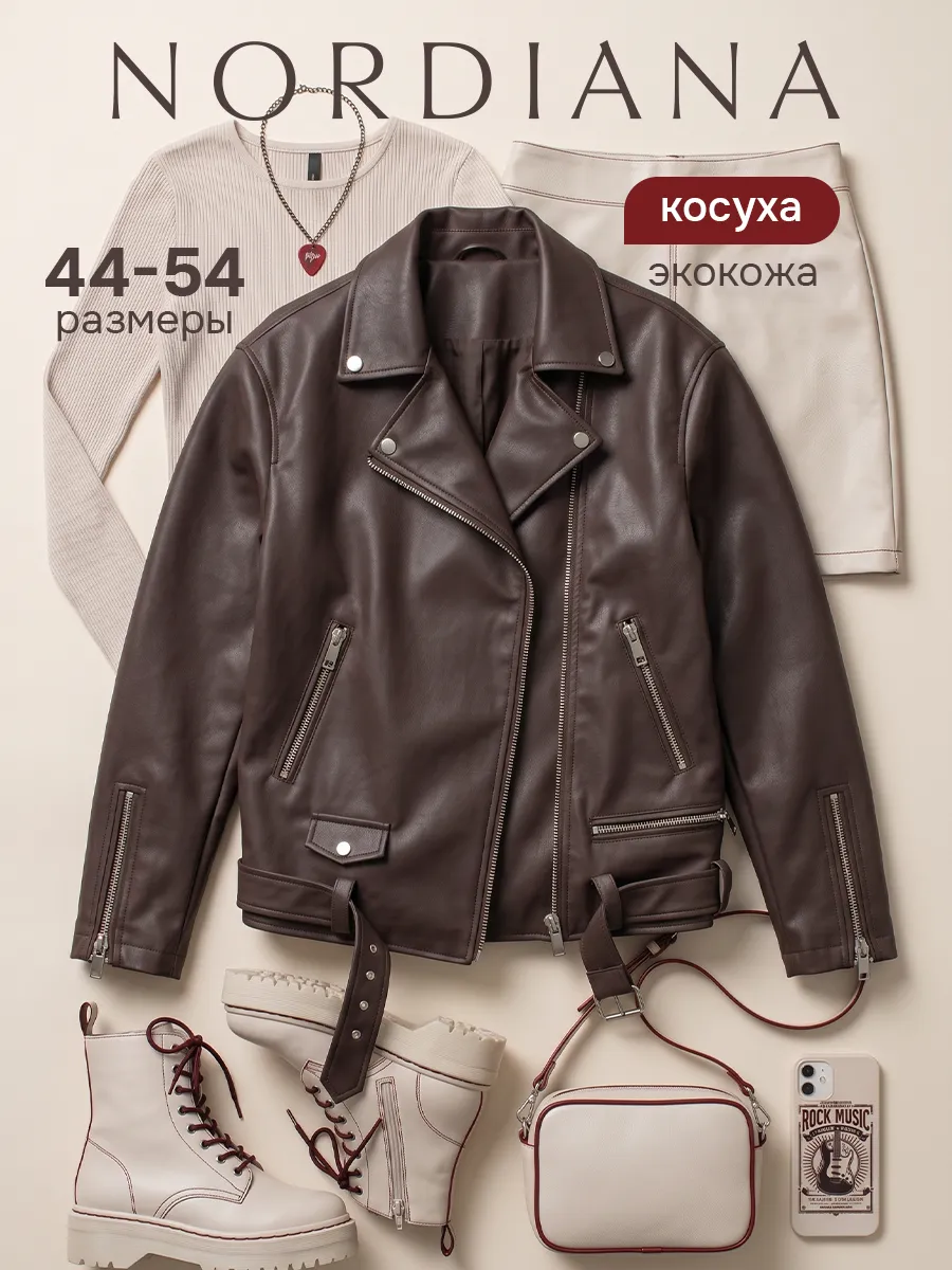 Куртка демисезонная - косуха стильная оверсайз