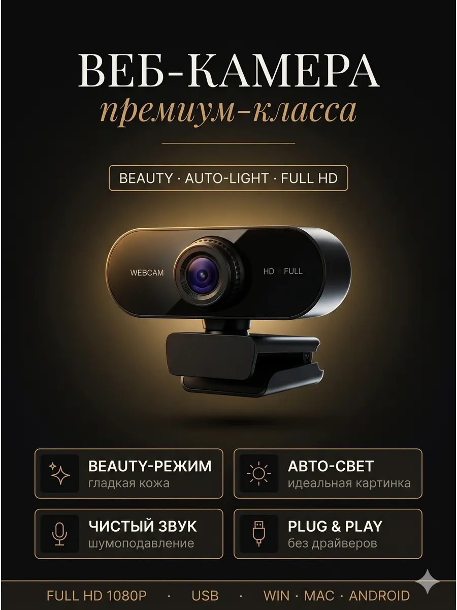 Веб-камера с микрофоном для компьютера