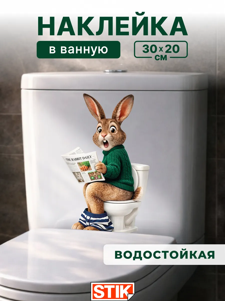Наклейки на унитаз интерьерные для декора