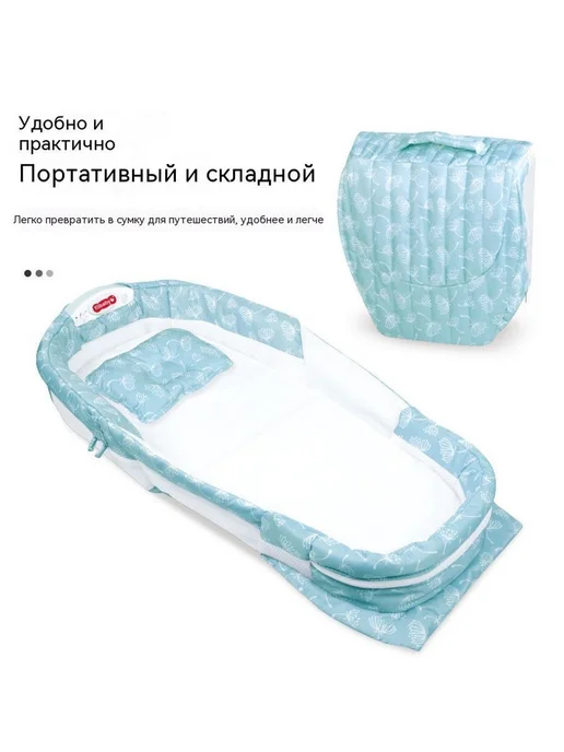 Кровать Голубой серый, голубой, фото 4