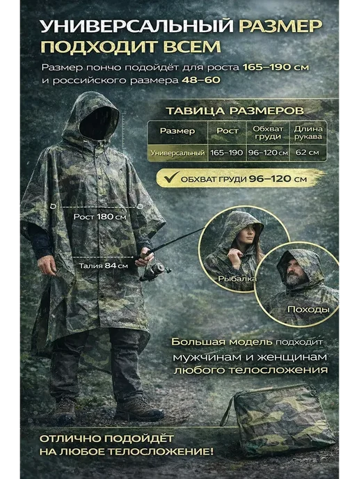 нурс93 Дождевик универсальный вариант 61, зеленый, фото 3
