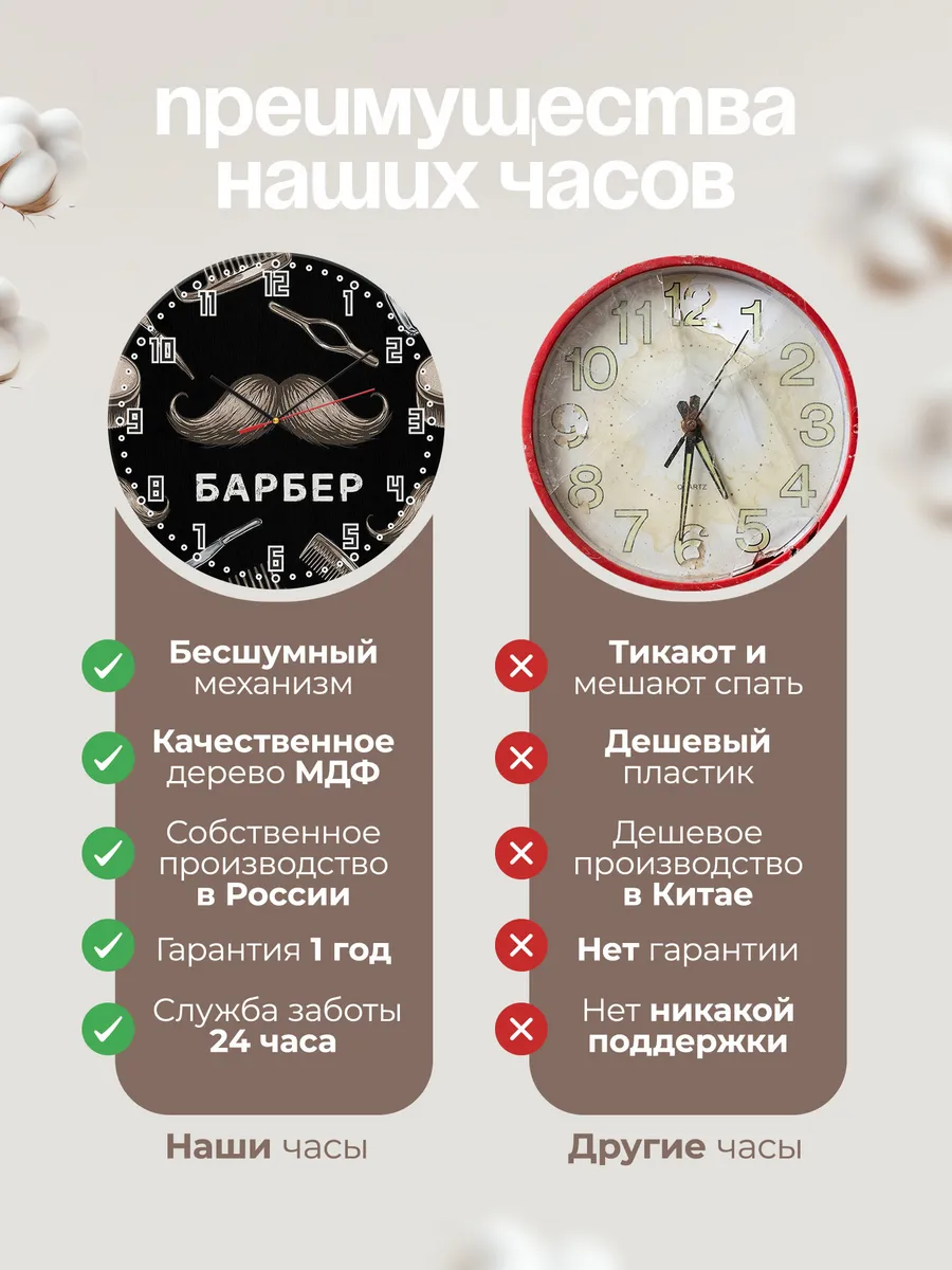 Часы настенные "для Барбера" — фото 10