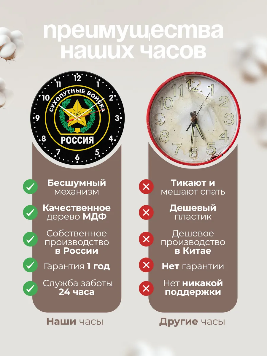 Часы настенные "Сухопутные войска России" — фото 10