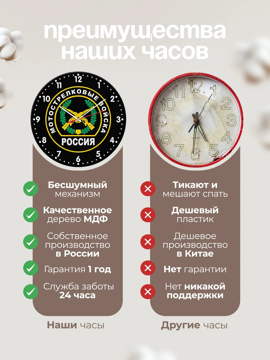 Часы настенные "Мотострелковые войска России" — фото 10