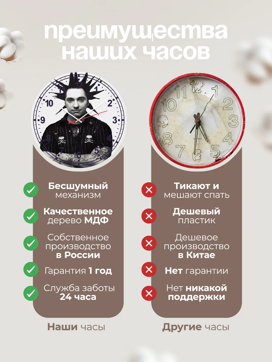 Часы настенные "Панки Хой Горшок группа КиШ" — фото 10