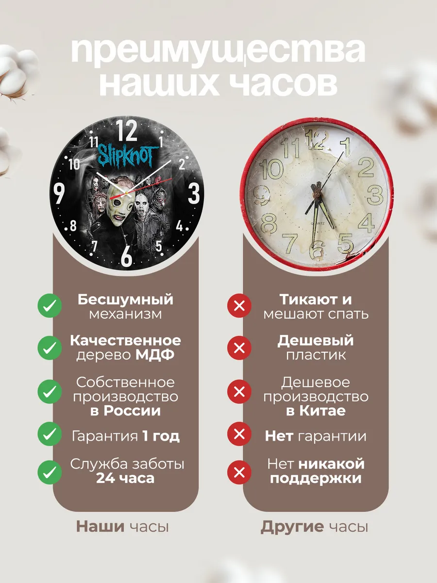 Часы настенные "Slipknot" — фото 10