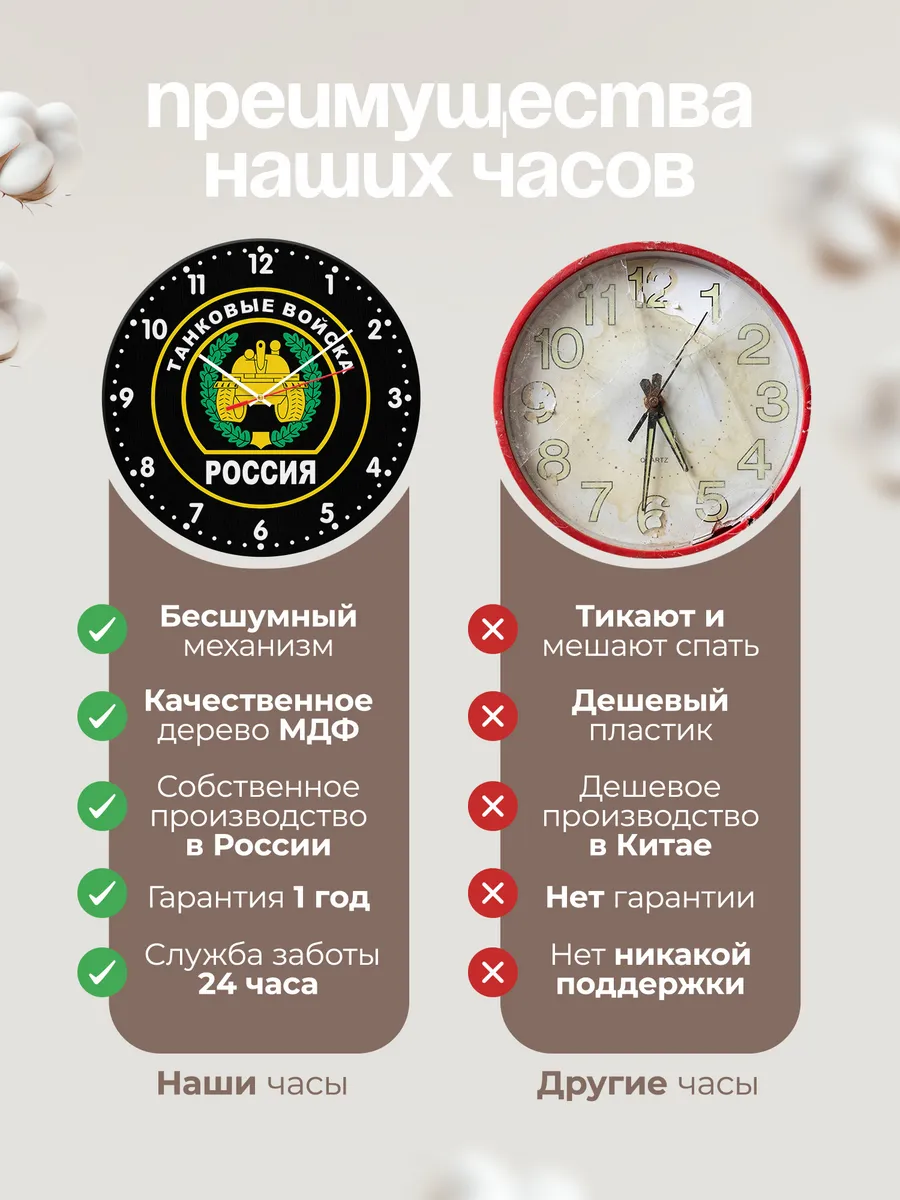 Часы настенные "Танковые войска России" — фото 10