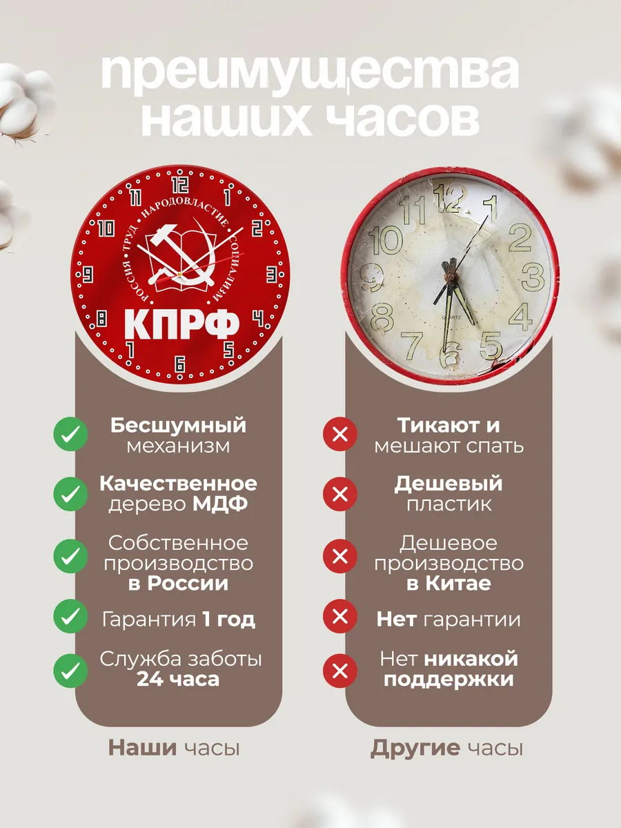 Часы настенные "КПРФ" — фото 10