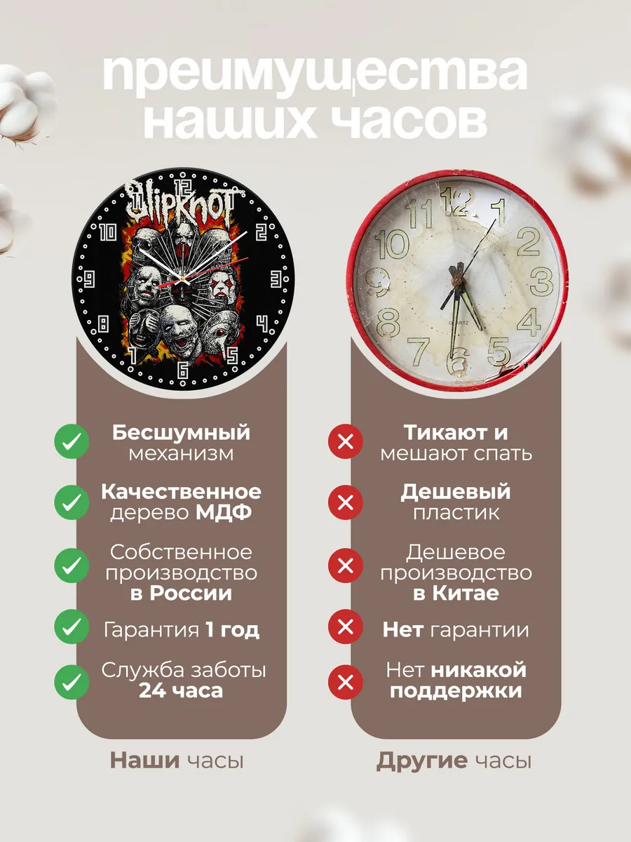 Часы настенные "группа Slipknot" — фото 10