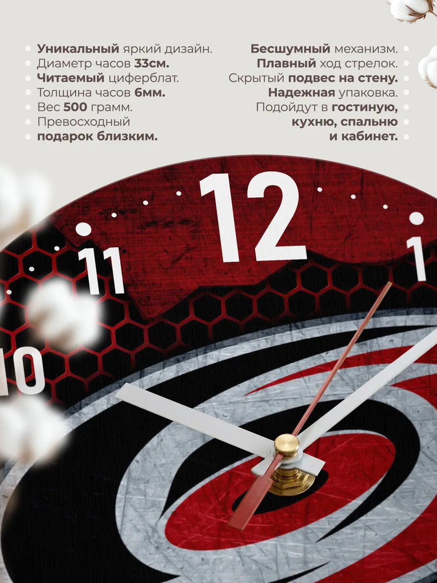 Часы настенные "Carolina Hurricanes" — фото 11