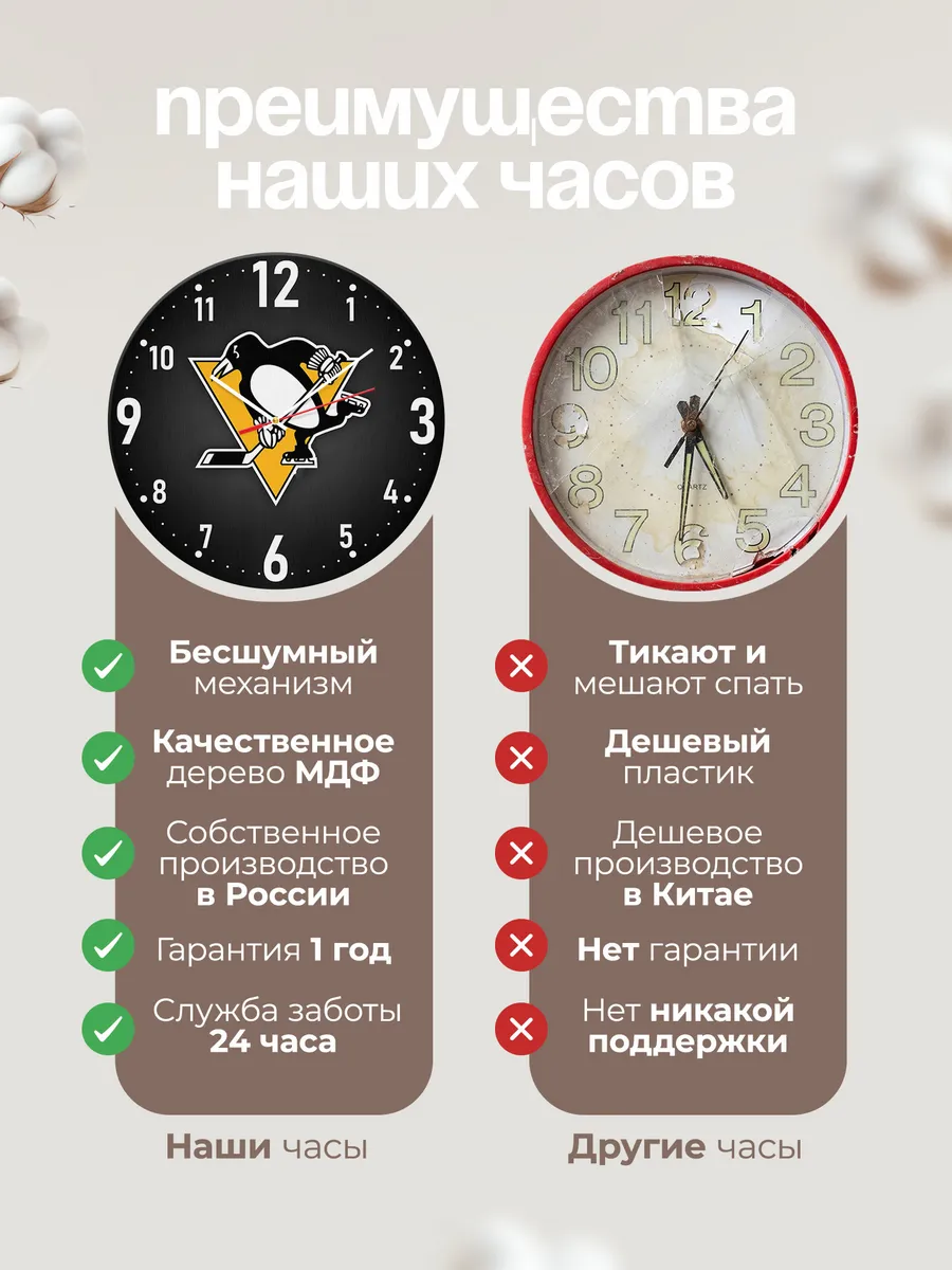Часы настенные "Питтсбург Пингвинз" — фото 10
