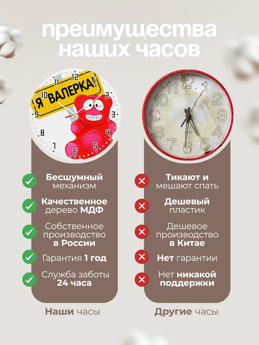 Часы настенные "Валерка" — фото 10