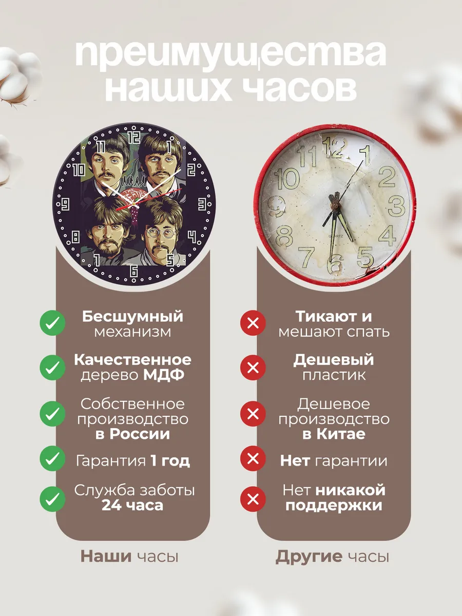 Часы настенные "группа The Beatles" — фото 10