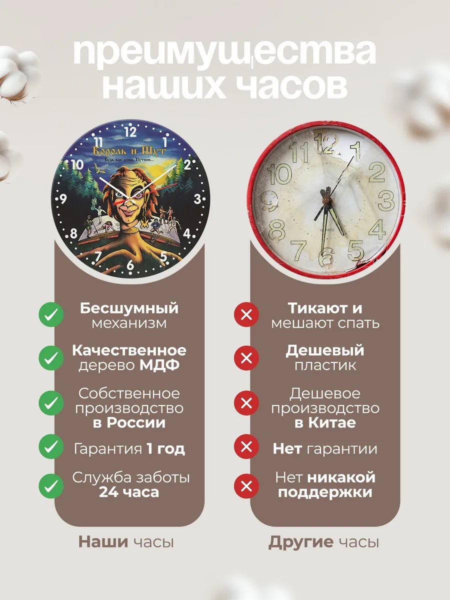 Часы настенные "Будь как дома путник КиШ" — фото 10