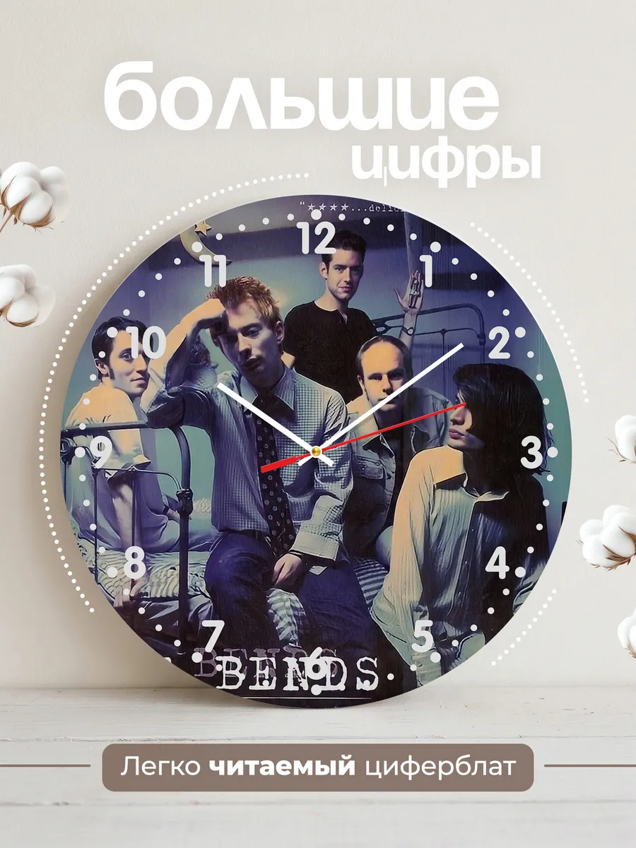 Часы настенные"Radiohead британская рок-группа" — фото 2