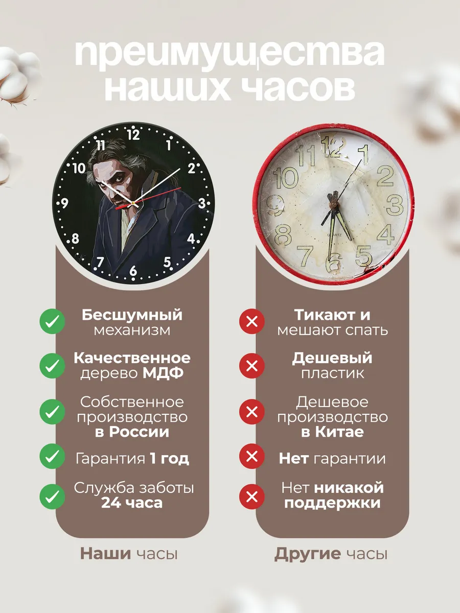 Часы настенные КиШ Горшенев образ Тодд — фото 10