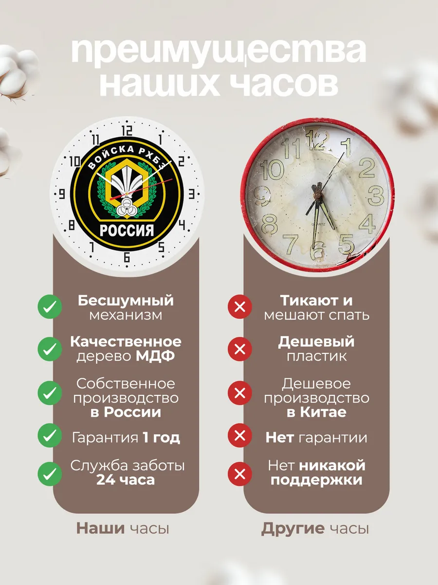 Часы настенные "Войска РХБЗ России" — фото 10