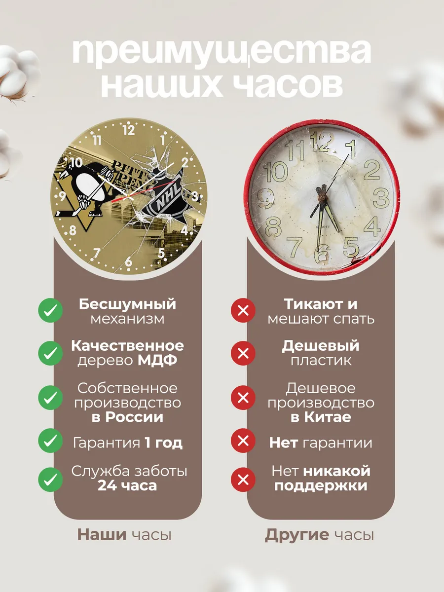 Часы настенные "Pittsburgh Penguins" — фото 10
