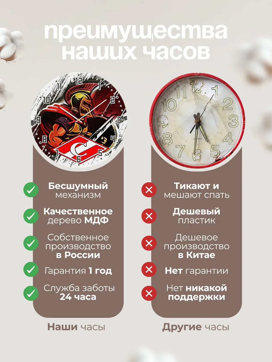 Часы настенные "Фанату футбольного клуба Спартак" — фото 10