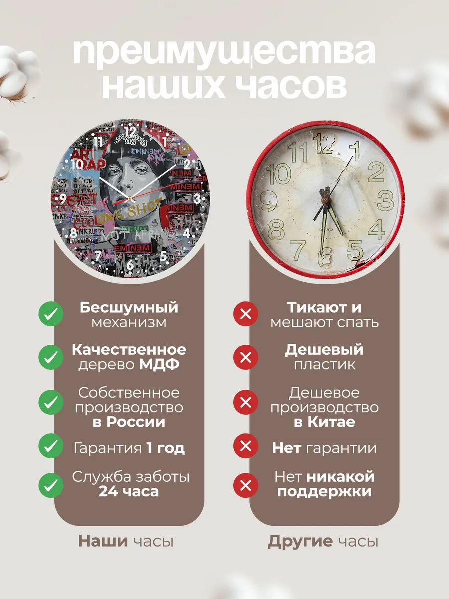 Часы настенные "арт портрет с Эминем" — фото 10